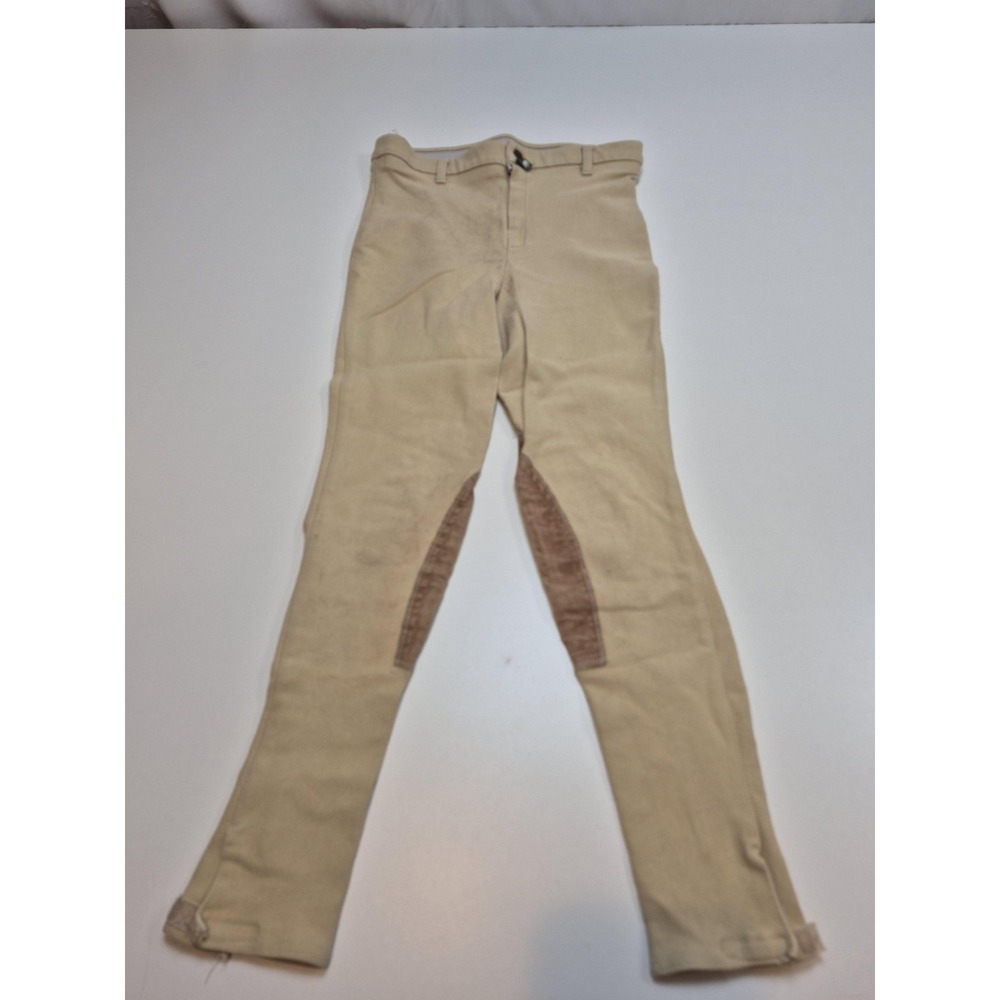 Devon Aire Riding Pants Womens 30 Beige Stretch Twill Ankle Tapered Equestrian